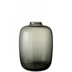 Jolipa Vase en verre gris 30x30x45 cm - Gris/Greige