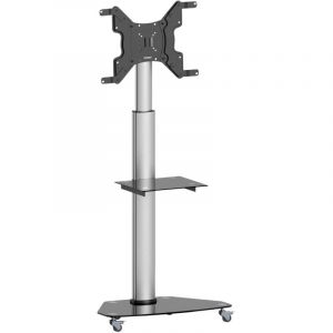 Image de Speaka professional SP-TVC-500 Chariot tv réglable en hauteur 94,0 cm (37) - 203,2 cm (80) support sur pied, réglabl