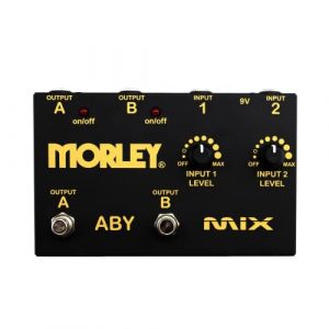 Morley ABY-MIX-G - Pédale sélecteur et mixeur d'entrées- Série GOLD - noire et dorée