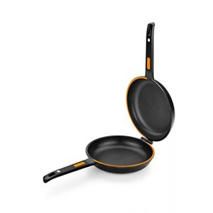 Bra Efficient Duo-Poêle à omelette double 20 cm en aluminium moulé avec antiadhésif