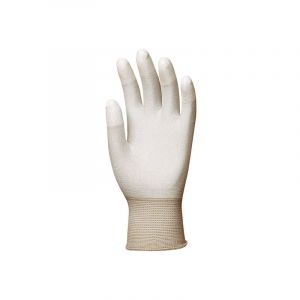 Coverguard Lot de 10 - Gants Manutention polyester blanc - doigts enduits pu blanc Taille 6