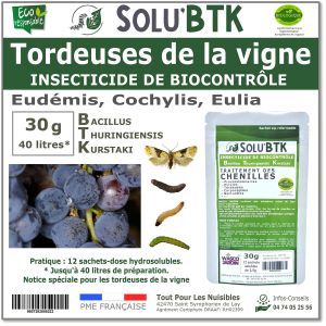 Tout Pour Les Nuisibles - BTK contre les tordeuses des vignes - SOLU'BTK - 30g