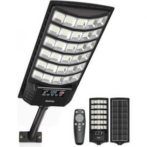 Lampadaire Solaire - Underscore - Gefolly - 6500k - Ip67 &Eacute;tanche - T&eacute;l&eacute;commande Inclus.