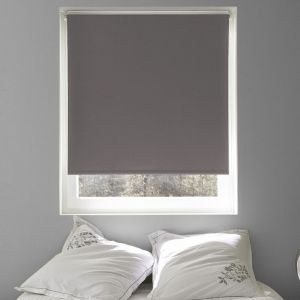Mad&eacute;costore Store enrouleur occultant uni h250cm - Gris - L184 x H250cm