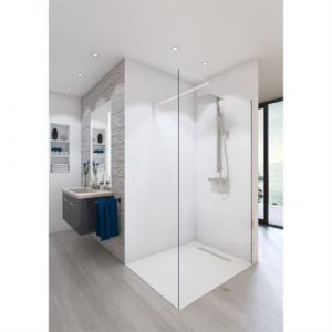 AURYS Paroi de douche en kit BALEARES CLAIRE Verre Timeless 8 mm trempé by SaintGobain L