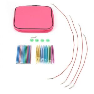 Aiguille à Tricoter Circulaire Interchangeable en Aluminium adaptée aux projets en Cuir, aux Accessoires pour la Maison - Dewin