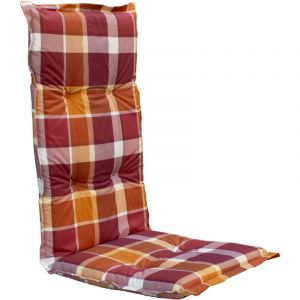 Spetebo - Coussin à dossier haut - karo en rouge / orange