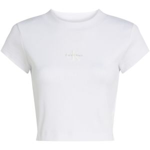 Calvin Klein T-shirt Monologue Baby manches courtes blanc pur femme - S