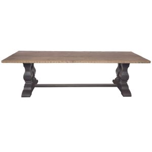 Signature Table à manger en pin massif Pieds Vieux bois L280 cm