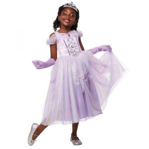 Rubie's Robe de Princesse Lavande pour Enfant - Taille 7-8 ans - Déguisement Luxe Robe de Princesse Fille avec Tiare et Gants - Costume Pour Carnaval, Halloween, Cadeau Anniversaire, Noël