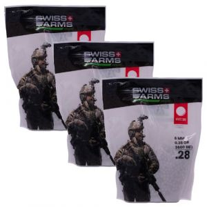 Image de Lot de 3 sacs 1 kg billes 0 28 g 6 mm blanc s swiss arms swiss arms