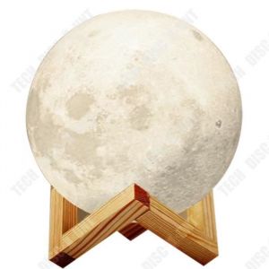 TD Lune Lampe,Tactile Lumière de nuit de Chambre Clair de Lune,3D Rechargeable Interrupteur Décor à Maison,joli cadeau pour un ami