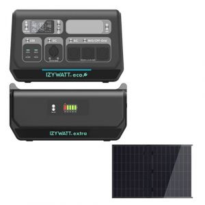 Orium Station électrique IZYWATT.eco 2048Wh injection réseau + panneau solaire 440W + batterie Izywatt.extra