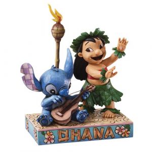 Enesco Disney Traditions - Statue Lilo & Stitch Ohana 17,8 cm
