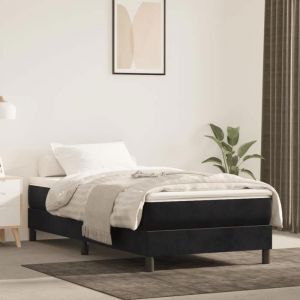 VidaXL Matelas à ressorts ensachés pour enfants noir 80x160 cm velours, meuble de chambre à coucher, matelas à ressorts, matelas de lit avec housse de fermeture éclair