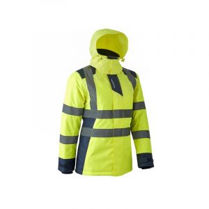 Coverguard Parka femme hora entre 4 et 6 xl 100 - 200 g jaune parka polyester, polyuréthane 1 pièce(s) parka femme hora hv jaune/marine txl euro pro