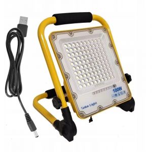 Lampe De Chantier Halog&egrave;ne Led Portable 100w 230v + C&acirc;ble Usb Batterie