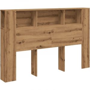 VidaXL Armoire de tête de lit chêne artisanal 160x18,5x103,5 cm