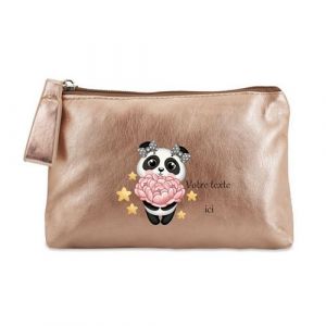 Porte monnaie Taperso personnalisable dore motif panda et etoile