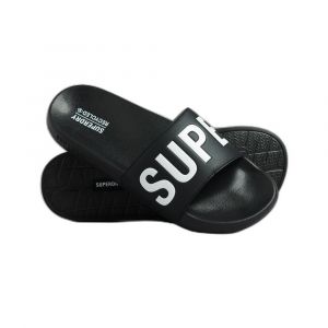 Superdry Pour homme. Tongs de piscine Code Core noir