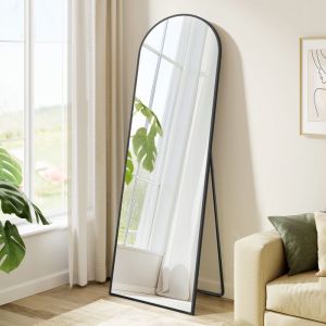 Songmics Miroir intégral 150 x 40 cm verre trempé pour chambre salon noir