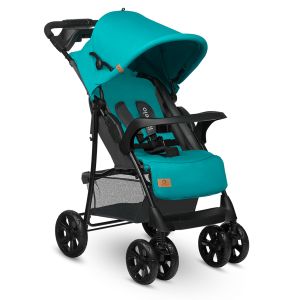 LIONELO Emma Poussette bébé compacte De 6 à 36 mois Ceinture 5 s de sécurité accessoires sac inclus Turquoise