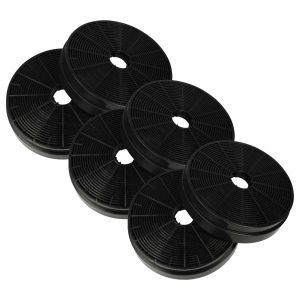 Vhbw 6x Filtres &agrave; charbon actif remplacement pour Klarstein 10030727, CGCH3 pour hotte aspirante - 17,5 cm