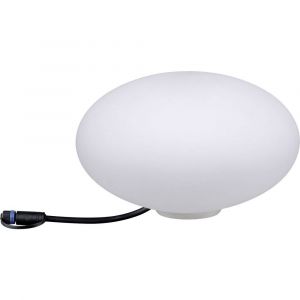 Paulmann Objet lumineux Plug&Shine - Stone - Dimmable - 3000K - Avec ampoule - 2,8W - ø28cm - Blanc