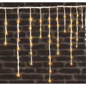 Rideau lumineux L 15 m 900 LED Blanc chaud 150 Tombées effet neige 4 vitesses