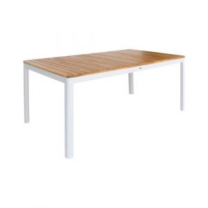 Table de jardin - SWEEEK - SENORA - Acacia blanc - 8 places - 160 x 90 x 75 cm