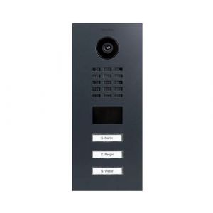 Doorbird Portier vid&eacute;o IP 3 sonnettes avec lecteur de badge RFID Anthracite D2103V-RAL7016 V2 - Gris