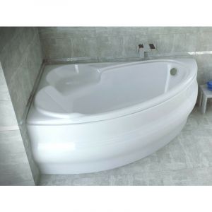 Azura home design Baignoire d'angle NOVA 155 cm - Gauche avec tablier