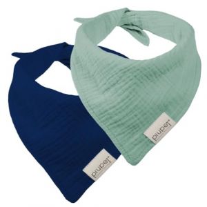 Bandanas pour Chiens - PiuPet - Lot de 2 - Bleu/Turquoise - Taille Large - Accessoires Canins