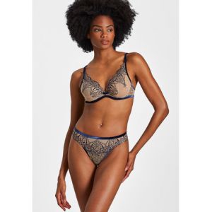 Aubade Tanga COEURS ENLACÉS Bleu - Couleur Bleu - Taille XS