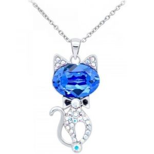 Collier Sc Crystal BS1449-SAPH - Couleur Unique - Taille Bleu