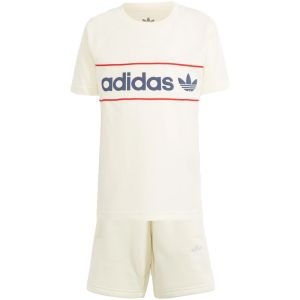Adidas Ensemble short et t-shirt NY - Ivory / Night Indigo / Better Scarlet, Ivory / Night Indigo / Better Scarlet - Taille 116