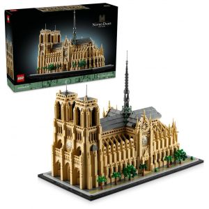 Lego Architecture Notre-Dame de Paris - Maquette à Construire d’Exposition Architectural - Set pour Adultes - Souvenir de France - pour Les Passionnés d’Histoire, de Voyages et d’Art 21061