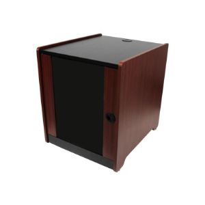 StarTech.com RKWOODCAB12 - Armoire serveur 12U pour bureau avec une finition du bois et roulettes