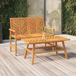 VidaXL Ensemble de salon de jardin 2 pcs bois d'acacia solide 362235