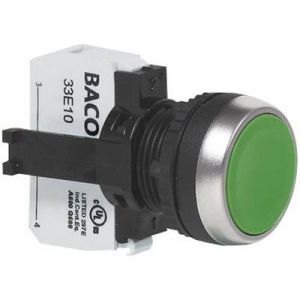 Baco Bouton poussoir anneau frontal plastique, chromé BAL21AA82B vert 1 pc(s)