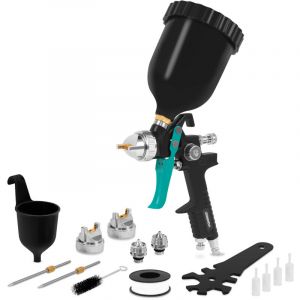 VONROC PRO Pistolet - Pulv&eacute;risateur de peinture - r&eacute;servoir de 600ml - 3 buses in-cluses - 2-10 bar - raccord Uni-versal