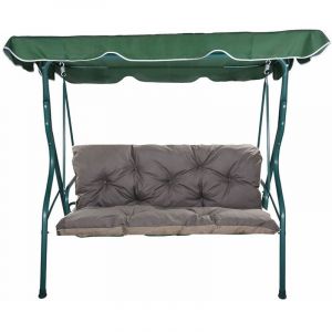 Setgarden - Coussins pour balancelle extérieur 160 x 60 x 50cm, Coussins de balancelle 3 places Anthracite
