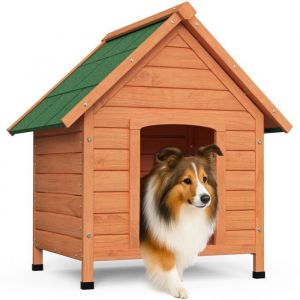 VOUNOT Niche pour chien extérieur en bois 72x62x83cm - toit étanche - plancher amovible - pieds antidérapants
