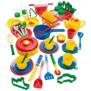 Dantoy 60096 - Grande dînette de 56 pièces (4 couverts)