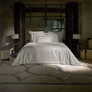 Anne de Solène Housse de couette satin gris clair 240x220 cm