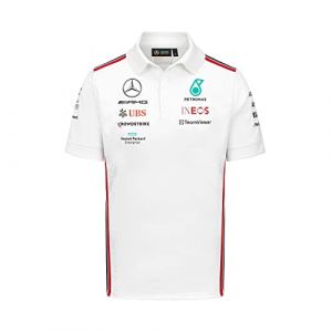 Polo - Mercedes-AMG - Formule 1 - Officiel - Blanc - Manches courtes - Regular