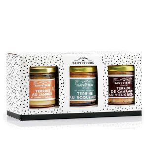 Assortiment de 3 terrines fromag&egrave;res - Lot de 3 verrines