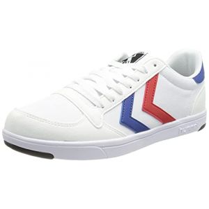 Hummel Baskets Stadil Light Canvas - White / Blue / Red - Taille EU 42