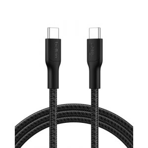Belkin Cable a gaine tressee USB-C vers USB-C 240W, longueur 2m, noir