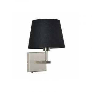 Italux Applique noire de chevet ronde Norte
